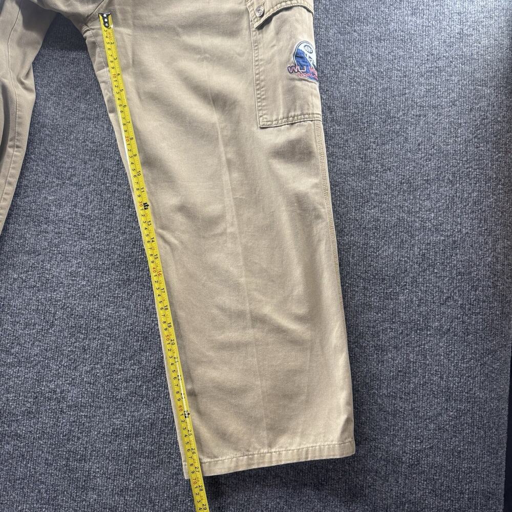 Vintage Wu Wear Jeans WuTang Pants Khaki Baggy Cargo Pants Streetwear 36x32 Rare - Picture 13 of 14